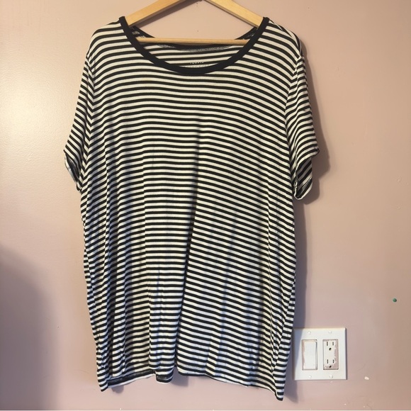 Torrid Perfect Super Soft Crew Neck Tee Black and White Women Size 3x - Picture 4 of 11